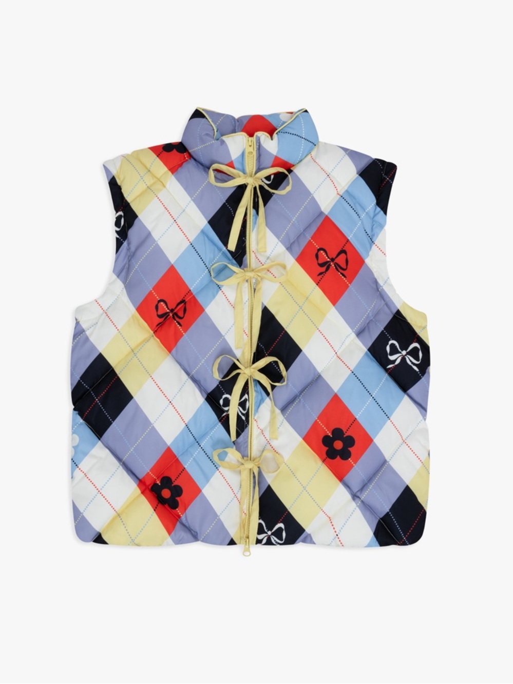 Lisa Says Gah Lady Puffer Jacket Cirque Argyle Large - Picture 4 of 11